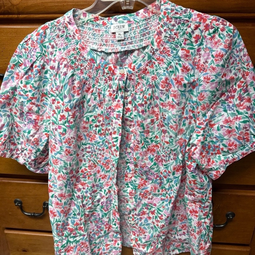 J.Crew Multicolor Floral Top
